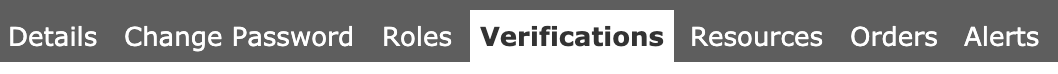 user verification tab