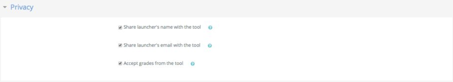 Moodle LTI privacy